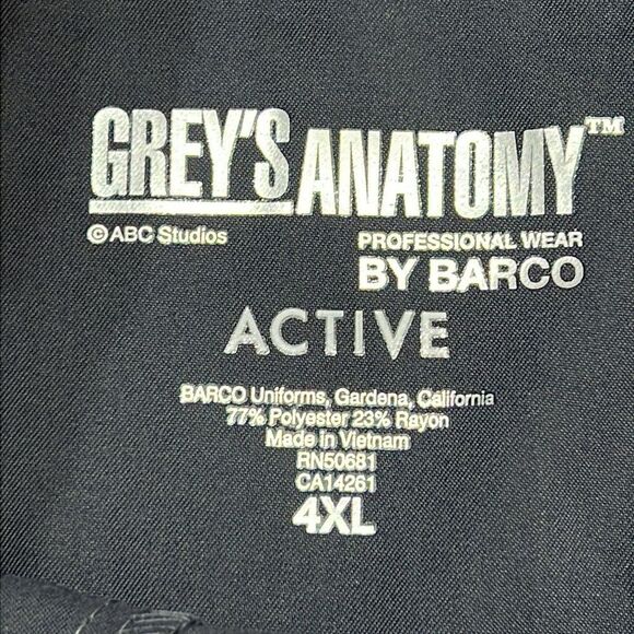 Gray Scrub Pants Woman’s Size 4X Grey’s Anatomy Cargo Pockets Active Medical NEW - Picture 9 of 11